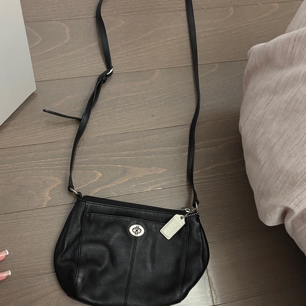 Coach Black Leather Crossbody Bag